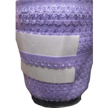 İlkyaz Fashion Çamaşır Lastiği Dantelli 1 cm 1 Metre Açık Mor (Ilkyz-Fshon-34)