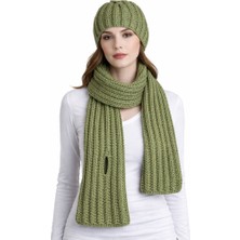 Uretti - Emine 9106 5465 El Örgüsü Bere ve Kaşkol Takımı