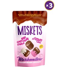 Miskets Sütlü Çikolata Kaplamalı Çilek ve Vanilya Aromali Marshmallow 80 gr x 3 Adet
