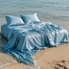 İlkyaz Fashion Antibakteriyel Terletmeyen Ipek Saten Yastık Kılıfı 2'li 50X70 Mavi (Ilkyz-Fshon-34)