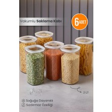 Orvila 6'lı Clario Sızdırmaz Saklama Kabı Vakumlu Erzak Kabı 2l