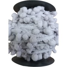 İlkyaz Fashion Sıralı Ponpon 1 Metre Gri (Ilkyz-Fshon-34)