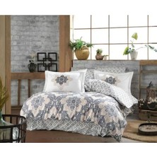 Hobby Kingsize Poplin Nevresim Amanda Gri