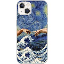 Manitoba Iphone 13 Mini Uyumlu Baskılı Yumuşak Silikon Şeffaf Telefon Kılıfı