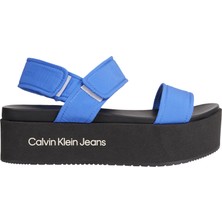 Calvin Klein Kadın Mavi Calvin Klein Flatform Sandal Soft Kadın Mavi Sandalet