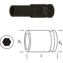 Osaka LN14D13 Uzun Lokma 1/4" 13 mm