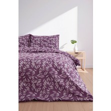 Favora Noven Lastikli Çarşaflı Çift Kişilik Nevresim Takımı - Mürdüm