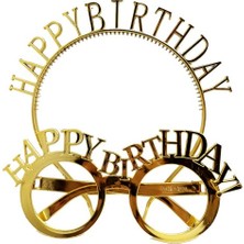 Tuncel Store Happy Birthday Gözlük ve Taç