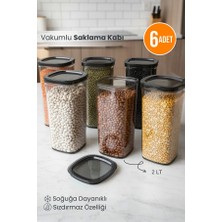 Orvila 6'lı Clario Sızdırmaz Saklama Kabı Vakumlu Erzak Kabı 2l