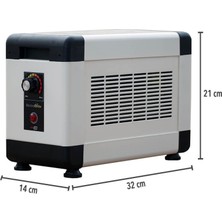 HBM2000K Heatbox Mini 2000 Watt Monofaze Elektrikli Fanlı Isıtıcı Krem