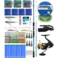 Yek Outdoor Hazır Tekne Oltası Seti Shimano Kamış Alivio Boat Quiver 1,80M 50-150G 2pc&shimano Makina Fx 4000 Fc