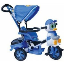 Feyza Design Unisex Çocuk Mavi Baby Poufi Ebeveyn Kontrollü Bisiklet