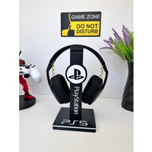 3dpazarıcom 3D Baskı Siyah Beyaz Playstation Tasarımlı Kulaklık Tutucu