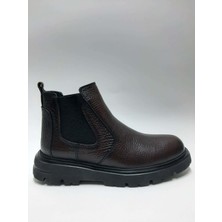 Zeybek Hakiki Deri Hafif Taban Bağcıksız Kışlık Erkek Bot C-811203ZYBK