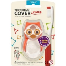 Flipper Baykuş Kum Saatli Diş Fırçası Saklama Kabı Turuncu