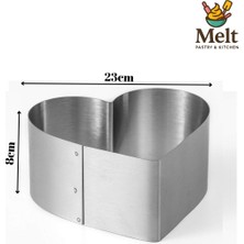 Narkalıp Kalp Kek-Pandispanya Kalıbı En:23 cm Derinlik:8 cm