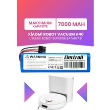 Electroll Xiaomi Robot Vacuum H40 Uyumlu Batarya (Maksimum Kapasite) 7000MAH Robot Süpürge BATARYASI-BHR07XBEU