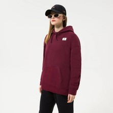 Nike Jordan Flight Fleece Oversize Hoodie Kadın Bordo Kapüşonlu Sweatshirt