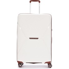 Benetton Trolley Valiz Beyaz Büyük Boy 14BNT3000-01-BY