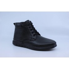 Papuccu 1045 Siyah Erkek Deri Bot