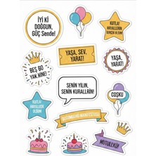 Bsb Doğumgünü Manifesto Telefon Laptop Notebook Tablet Defter Matara Stiker Etiket ST2569