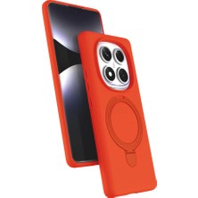 MobaxAksesuar Xiaomi Redmi Note 14 Pro 5g Kılıf Slikon M-Safe Şarj Uyumlu Silikon Standlı Regal Kapak