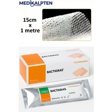 BACTIGRAS Parafinli, Antiseptik Tül Sargı Bezi, Yara ve Yanık Örtüsü, Steril Bez (15CM x 1metre)