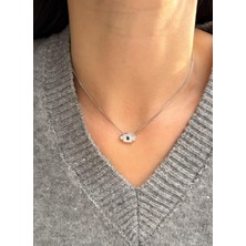 Tep's Jewellery Beyaz Sedefli Gümüş Göz Kolye