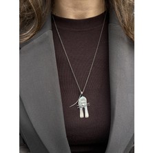 Tep's Jewellery Özel Tasarım Gümüş Eskitme Kedi Kolye