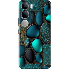 Grabono Vivo V40 Lite Kılıf Renkli Esnek Baskı Silikon Özel Temalı Desenli Marble