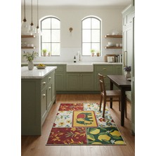 Rose'n Home Arte HD012 Fil ve Çiçek Desenli Dekoratif Şönil Salon Oturma Odası Mutfak Halısı