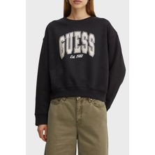 Guess Pamuklu Relaxed Fit Bisiklet Yaka Logolu W4BQ10KBY51