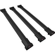 Acpar Bmw X6 (E71) 2008-2014 Arası ile Uyumlu Fly Model Ara Atkı Tavan Barı Siyah 3 Adet