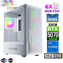 Xaser Astra X770 I7 14700F 32GB Ddr5 Ram 1tb M.2 Nvme SSD 12GB RTX5070 Sıvı Soğutmalı Oyuncu Tavsiye Sistem