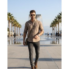 Yxc Bej  Renkli  Gömlek