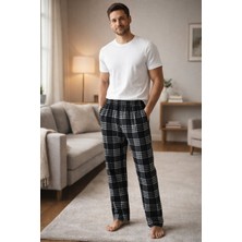 Made By Me Erkek Ekoseli Pijama Altı | %100 Pamuk | Cepli | Rahat Kesim | Günlük & Ev Giyimi