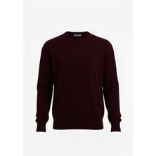 Uki Bordo Bisiklet Yaka Triko Kazak