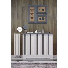 Bagax Efes Model, Beyaz Üstü Antrasit Renk,iç Ölçü 96 cm Dış Ölçü 100 cm Petek Kaplama, Dresuar