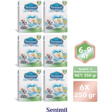 Senimil Senımıl 2 Bebek Devam Sütü 250 gr (6-9 Ay) 6 Lı Avantaj Paketi