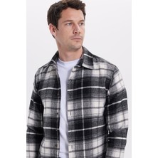 Tudors Erkek Slim Fit Dar Kesim Kareli Kışlık Oduncu Gömlek