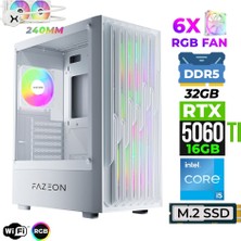 Xaser Astra X680 I5 14400F 32GB Ddr5 Ram 1tb M.2 Nvme SSD 16GB RTX5060 Ti Sıvı Soğutmalı Oyuncu Bilgisayarı