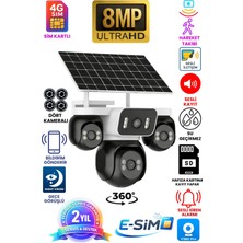 Venas 4 Kameralı  Sim Kartlı Güneş Panelli Hareket Takipli Gece Görüşlü Güvenlik Kamerası