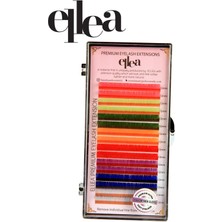 Ellea Karışık Renkli Ipek Kirpik 0.7 Kalınlık D Kıvrım 12 mm Uzunluk