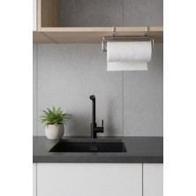 Sas Haus Pratik Dolap Altı Geçmeli Kağıt Havluluk Mutfak Düzenleyici Askı - Delme Gerektirmez Krom