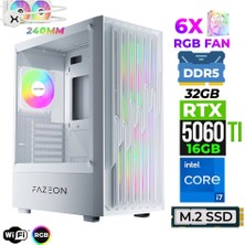 Xaser Astra X760 I7 14700F 32GB Ddr5 Ram 1tb M.2 Nvme SSD 16GB RTX5060 Ti Sıvı Soğutmalı Oyuncu Bilgisayarı