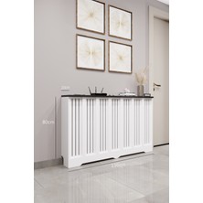 Bagax Efes Model, Beyaz Üstü Siyah Renk,iç Ölçü 136 cm Dış Ölçü 140 cm Petek Kaplama, Dresuar