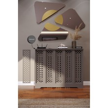 Bagax Perge Model, Antrasit Renk,iç Ölçü 96 cm Dış Ölçü 100 cm Petek Kaplama, Dresuar