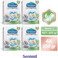 Senimil Senımıl 2 Bebek Devam Sütü 250 gr (6-9 Ay) 4 Lü Avantaj Paketi