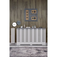 Bagax Efes Model, Beyaz Üstü Antrasit Renk,iç Ölçü 136 cm Dış Ölçü 140 cm Petek Kaplama, Dresuar