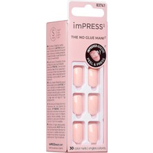 İmpress Color Kendinden Yapışkanlı Takma Tırnak Kısa Parlak Açık Pembe